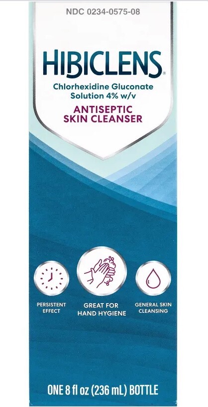 Hibiclens 4% Antiseptic Skin Cleanser w/ Foaming Pump, 8 Fl Oz 7333350397555VL