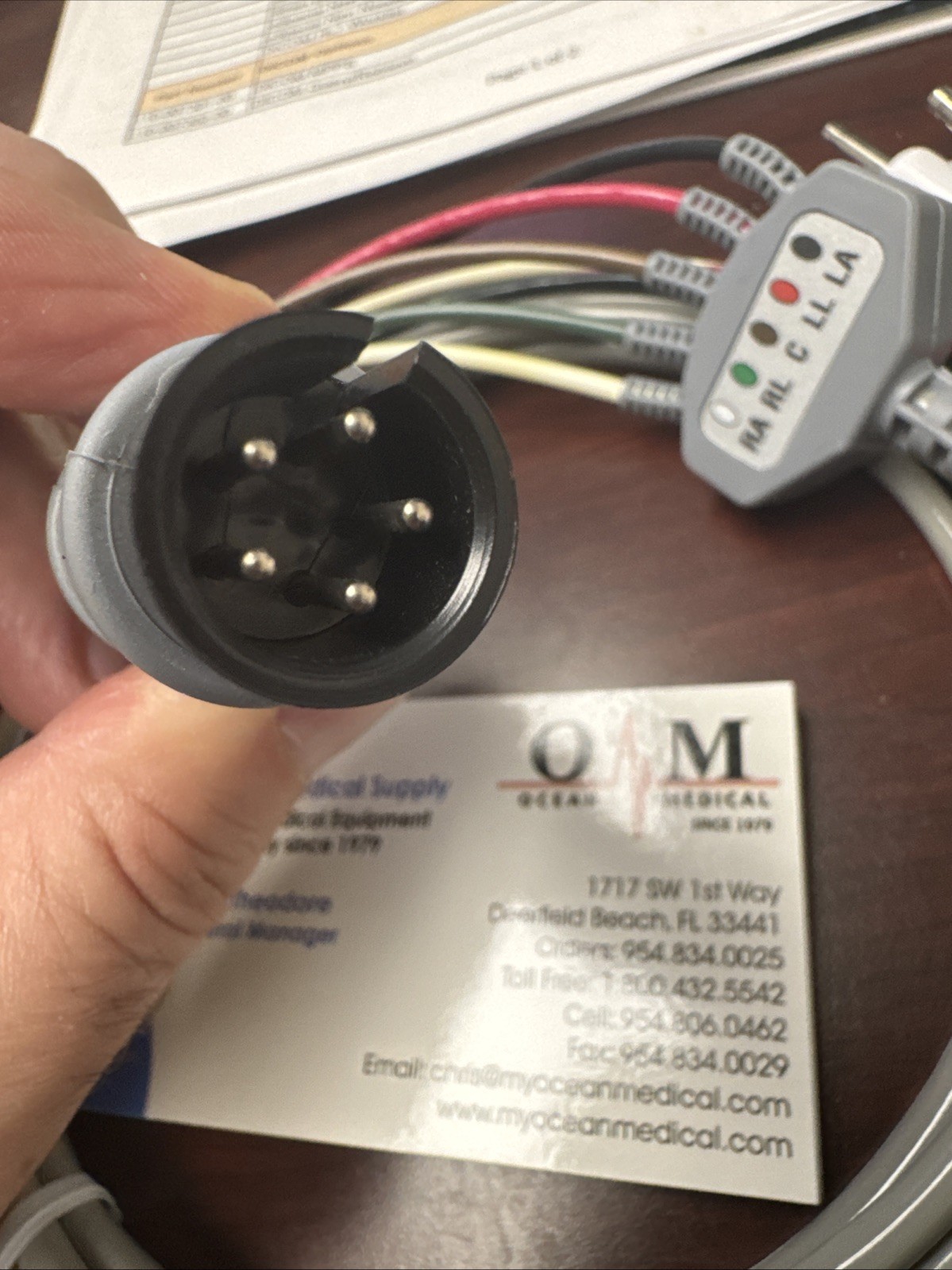 5 Pin/5 Lead ECG Cable