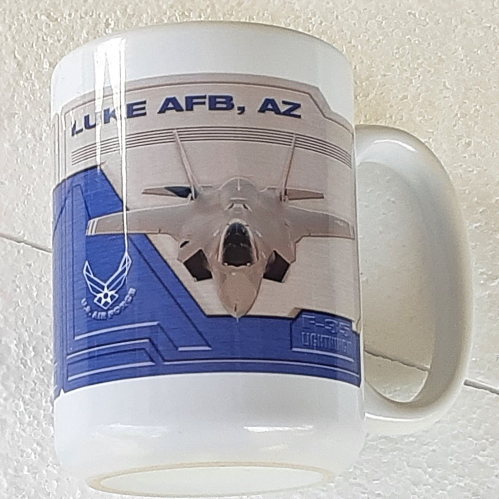 LUKE AIR FORCE BASE, AZ. Coffee Cup. Features F-35 LIGHTNING II - FREE SHIPPING