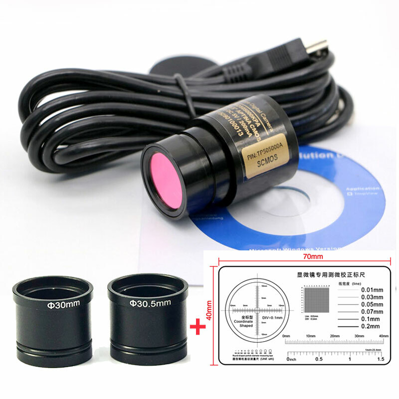 5MP USB Video CCD Camera Biological Stereo Microscope Electronic Eyepiece