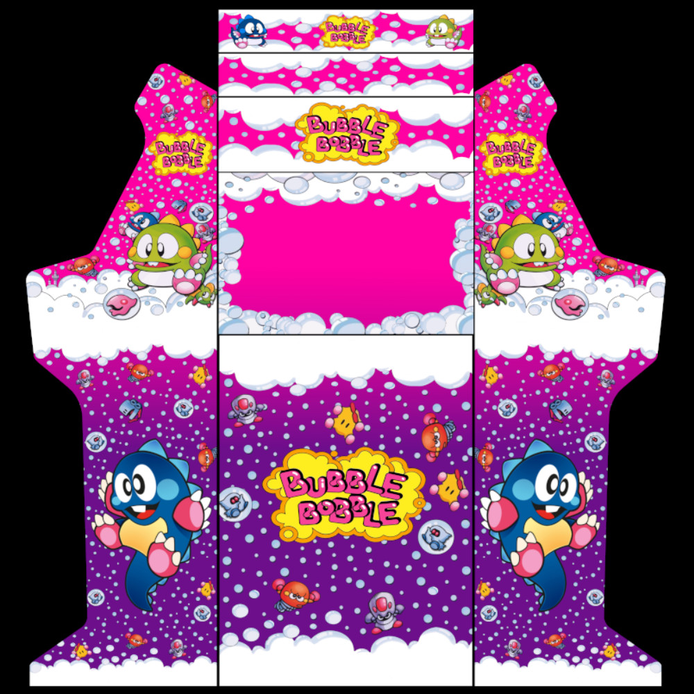 Graphics Bartop Cabin Arcade Vinyl Stickers Pandora Box Bubble Bobble