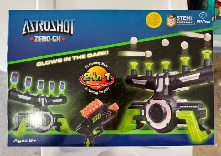 Astroshot Zero GX Glow in the Dark Shooting Games for Kids - Nerf Compatible Flo