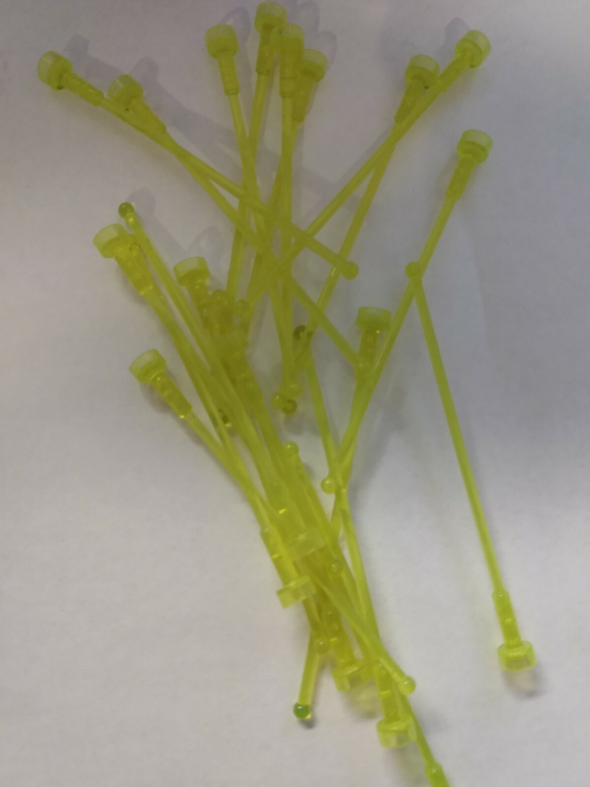 Bulk Lot of 10 Trans Neon Green Antenna Whip 8H #2569 — Custom & Compatible