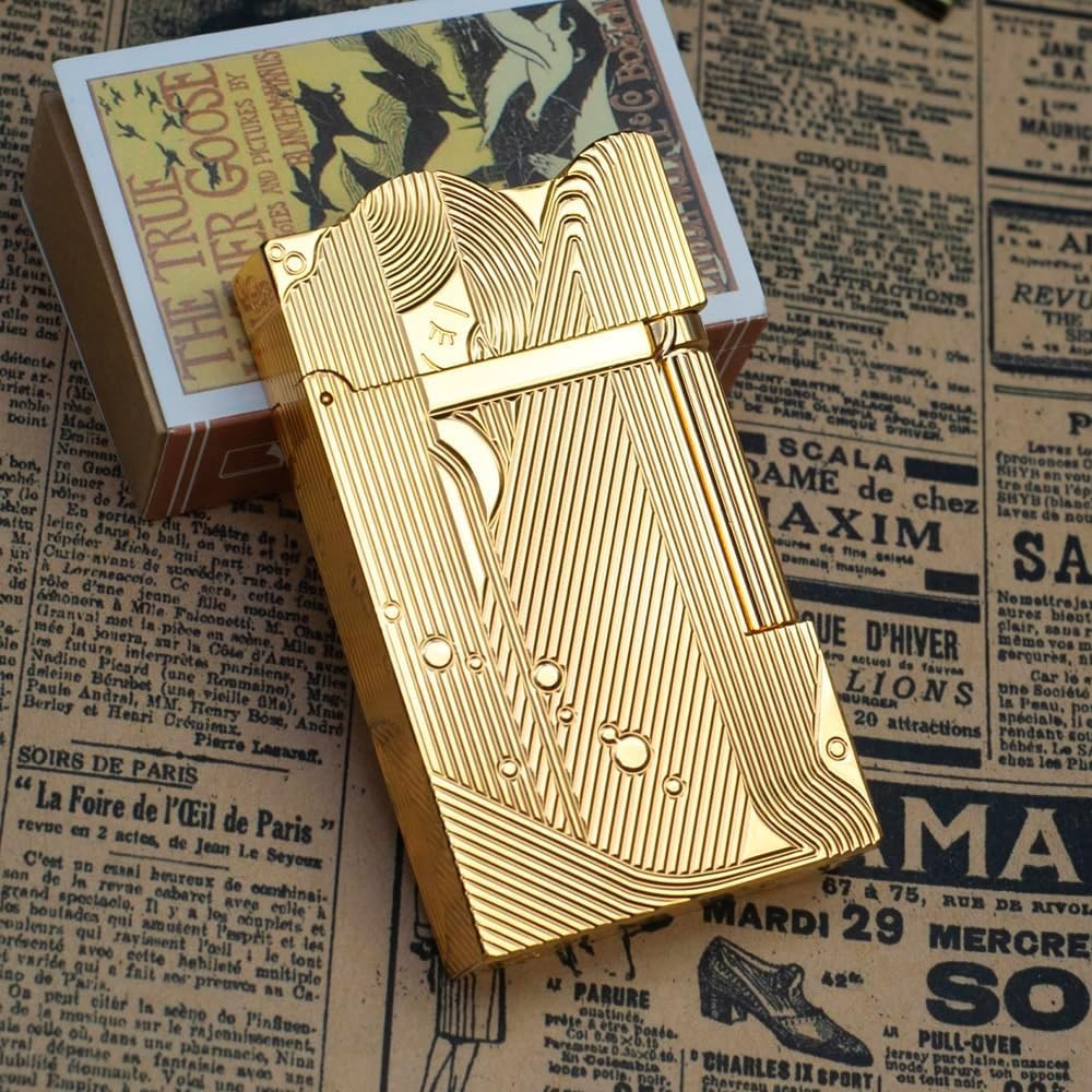 Sleeping Mermaid Lighter, Copper, One Piece Sanji Lighters, Refillable, Ping Sou