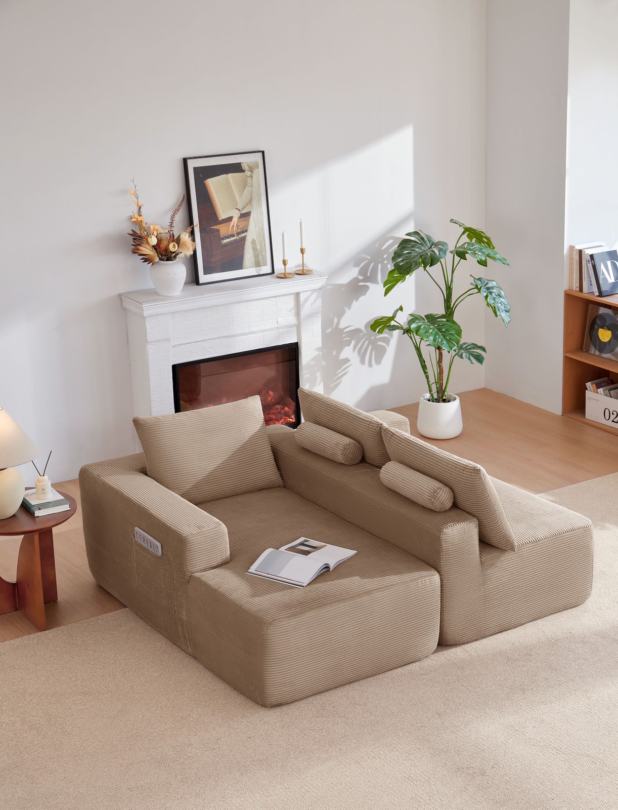 96.9"Cloud Sectional Couch with L-Shape Chaise,Modern Modular Sofa with Deep Sea