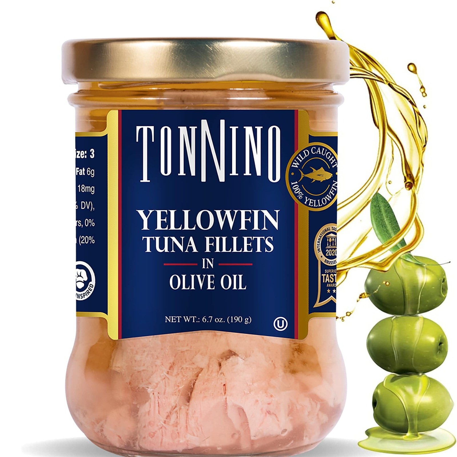 Tonnino Yellowfin Tuna Fish Premium - Olive Oil – Pack of 6 – Alternative to ...