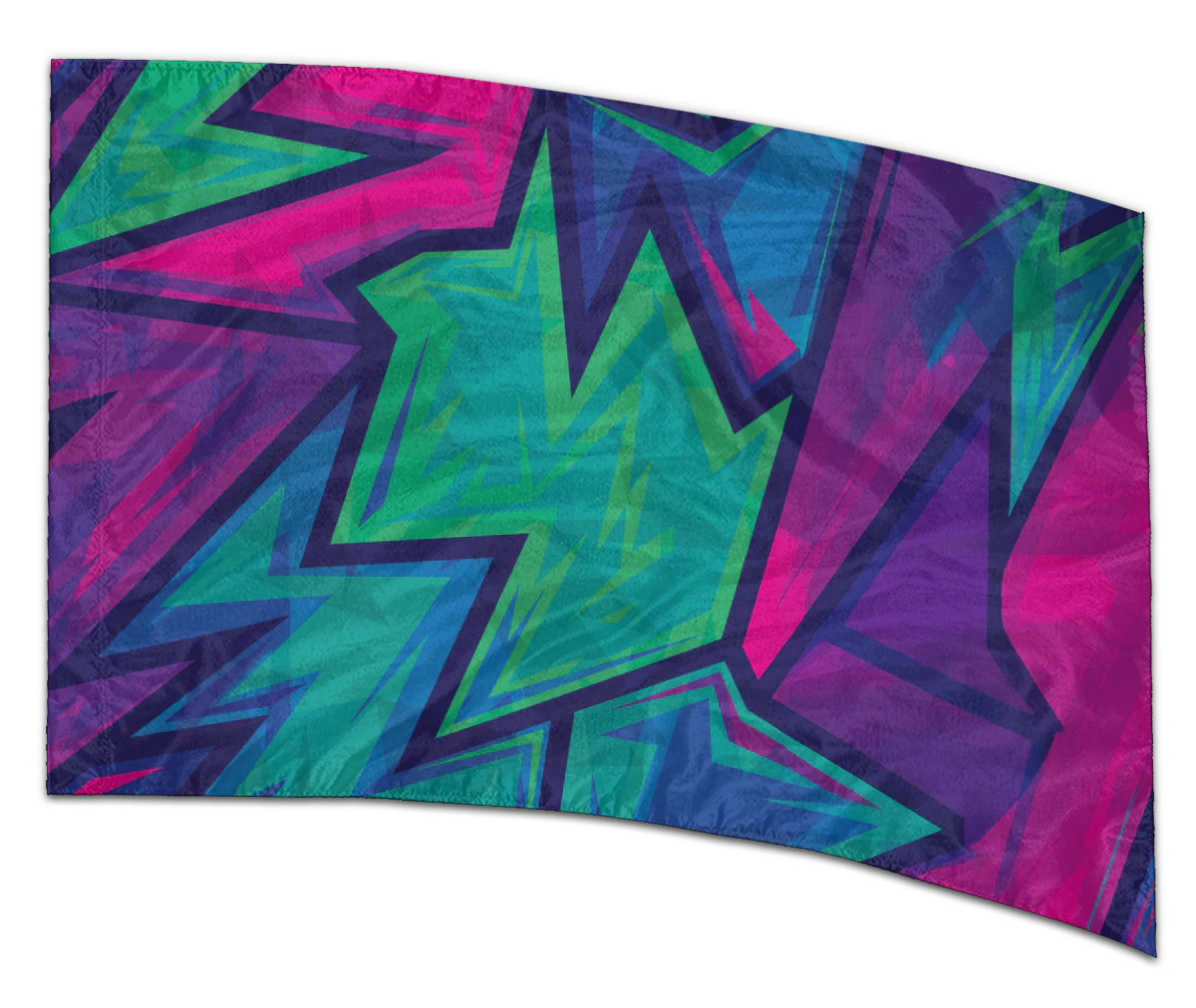 Fiery Whispers Color Guard Swing Flag- NEW