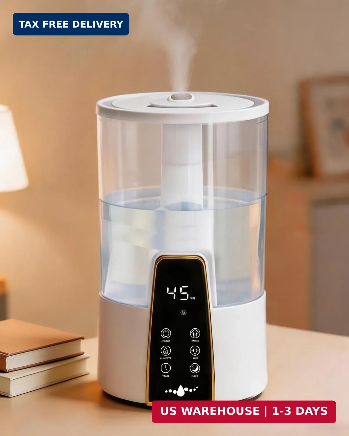 Humidifiers for Bedroom,1.06Gal(4L) Dishwasher Safe Design Easy to Clean,Top Fil