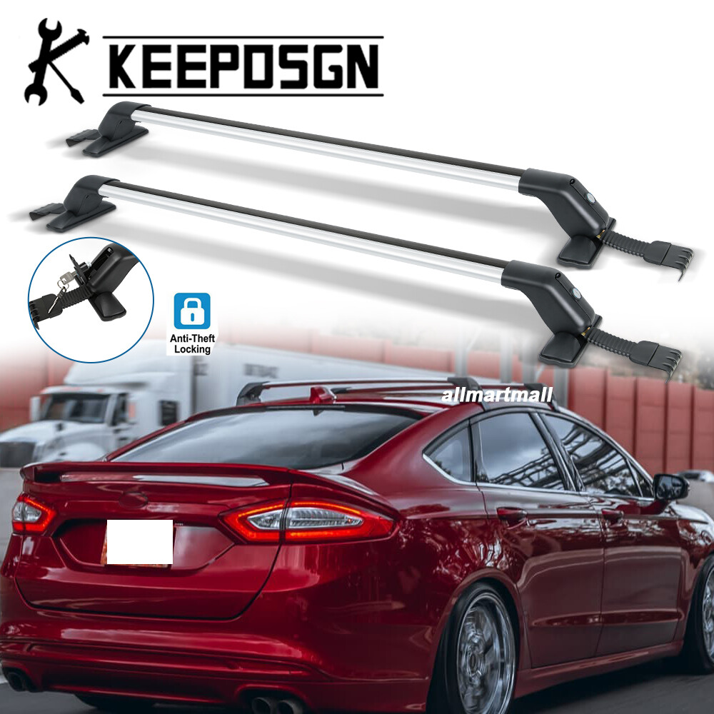for Ford Fusion Car Top Roof Rack Cross Bars Cargo Carrier Luggage Aluminum Lock