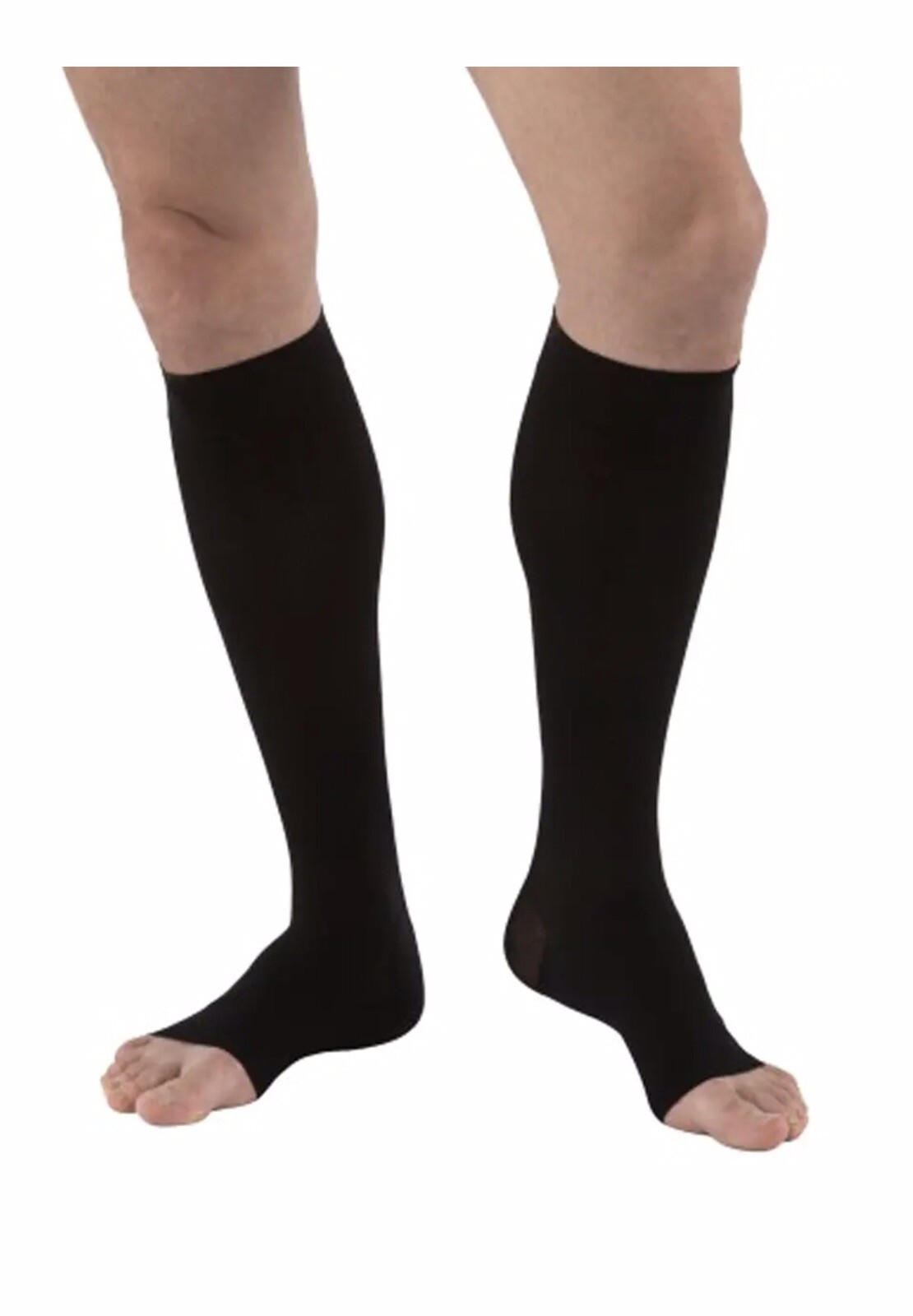 Jobst Mens L Medical Legwear Compression Socks Firm 20-30MMHG Open Toe Knee High
