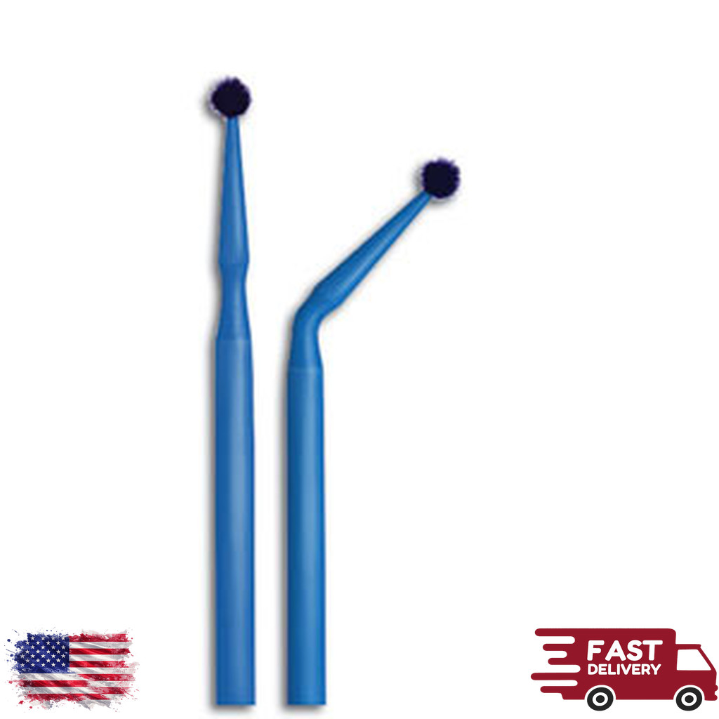 Tissue Marking Applicators Blue 100/Pk Flexible Dual Bend Handle Denture Dental
