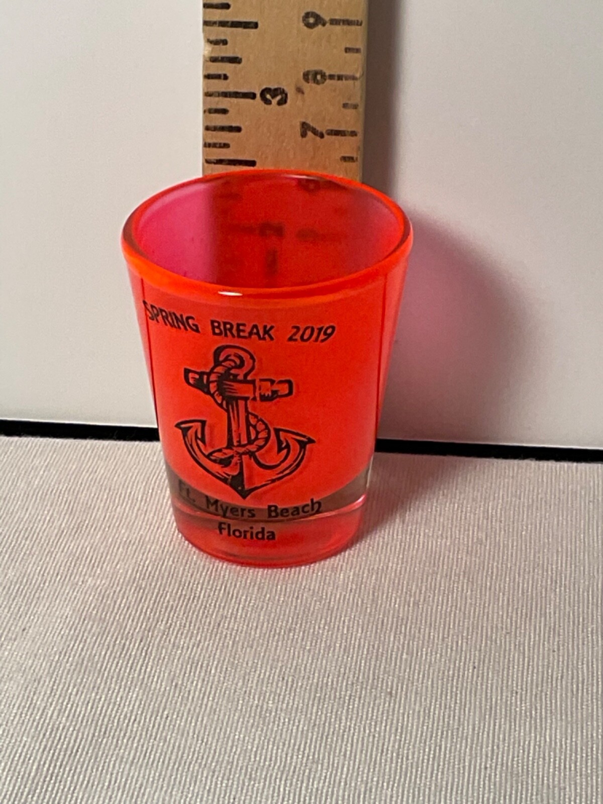 Shot glass FtMyers beach Spring break 2019 Anchor logo