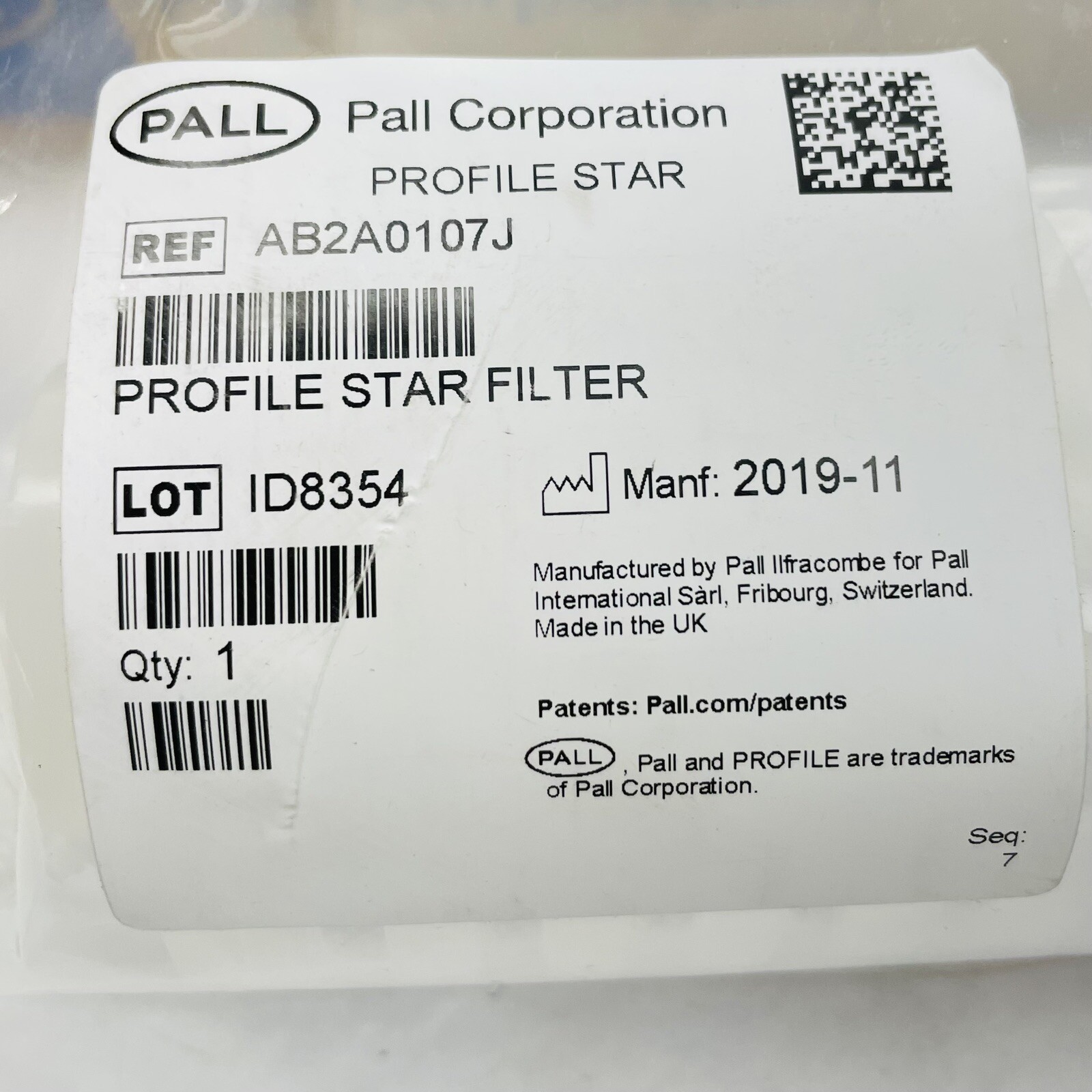 PALL PROFILE STAR FILTER AB2A0107J