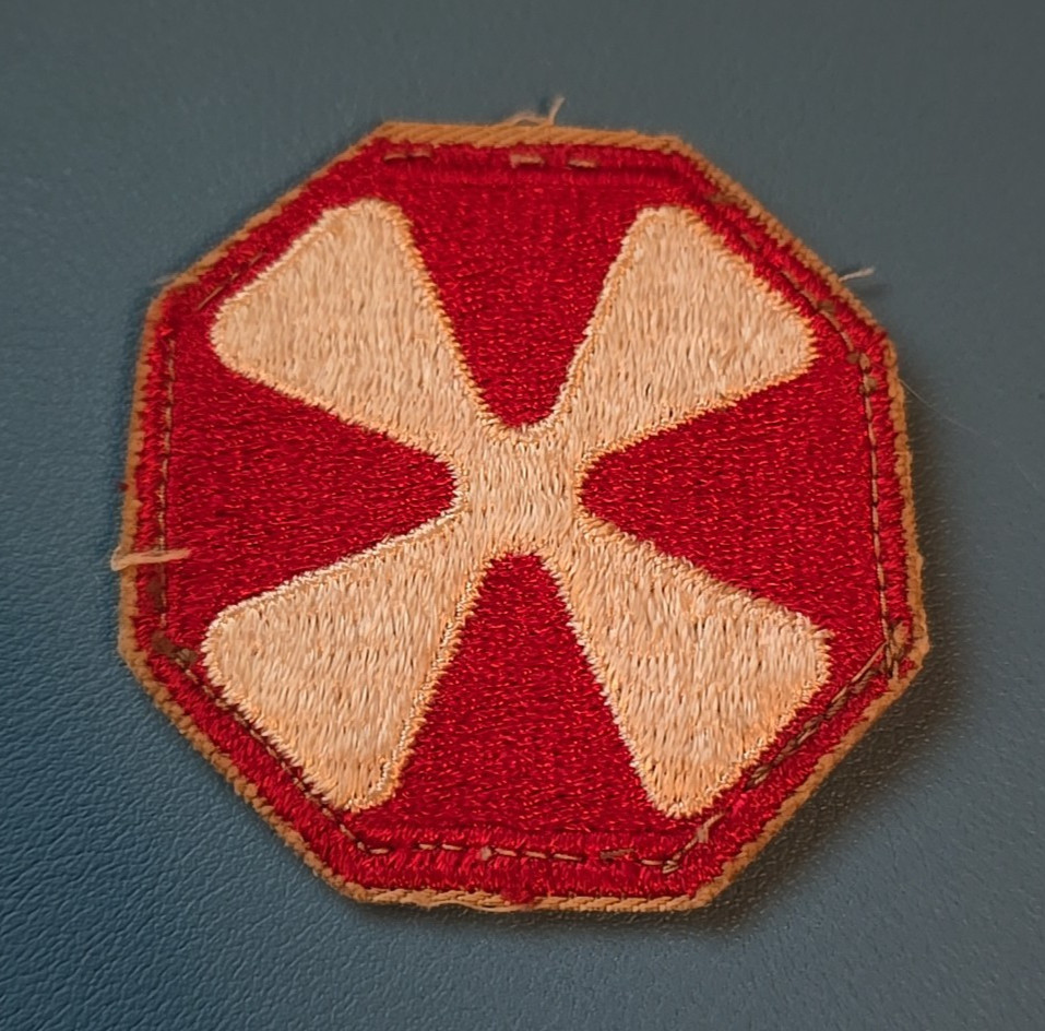US 8th Army Command-Cut Edge-- Off Uniform Patch-----Original WWII -NO GLOW