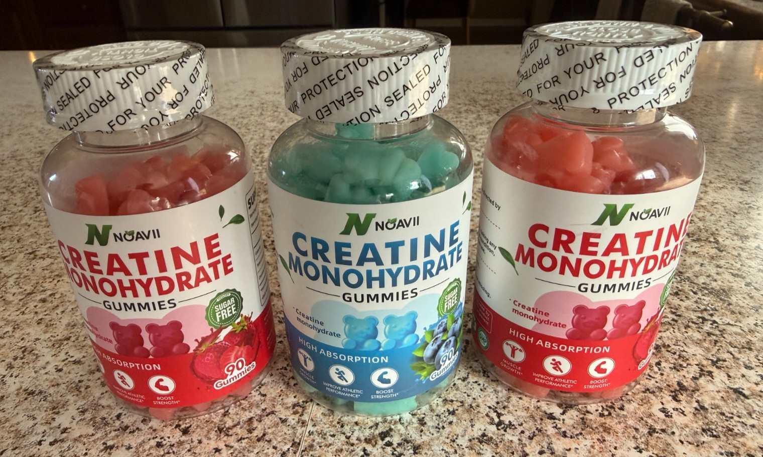 Noavii Creatine Monohydrate 270 Gummies Strawberry / Blueberry Sugar Free