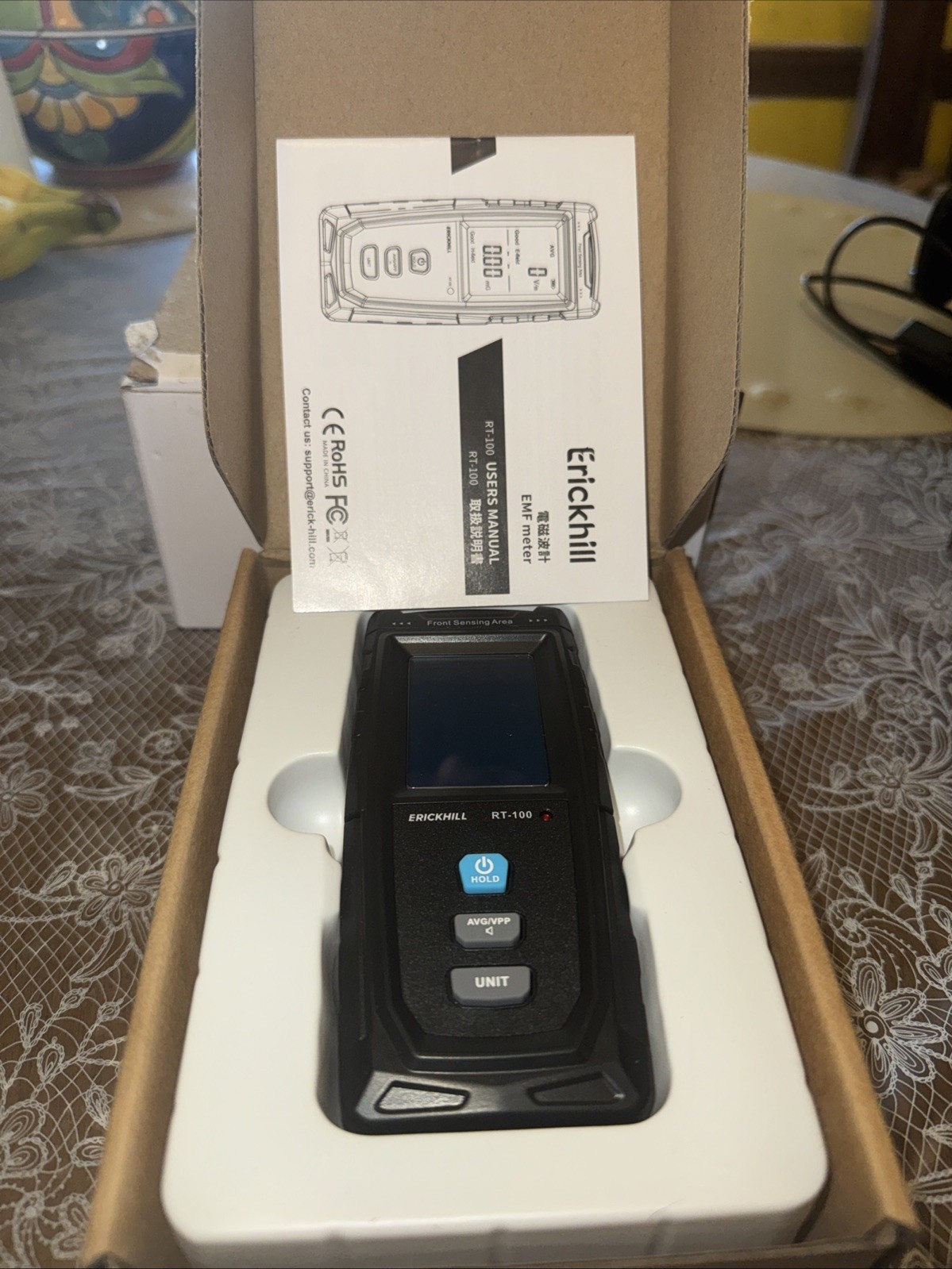Erickhill EMF Tester Electromagnetic Radiation Tester RT-100