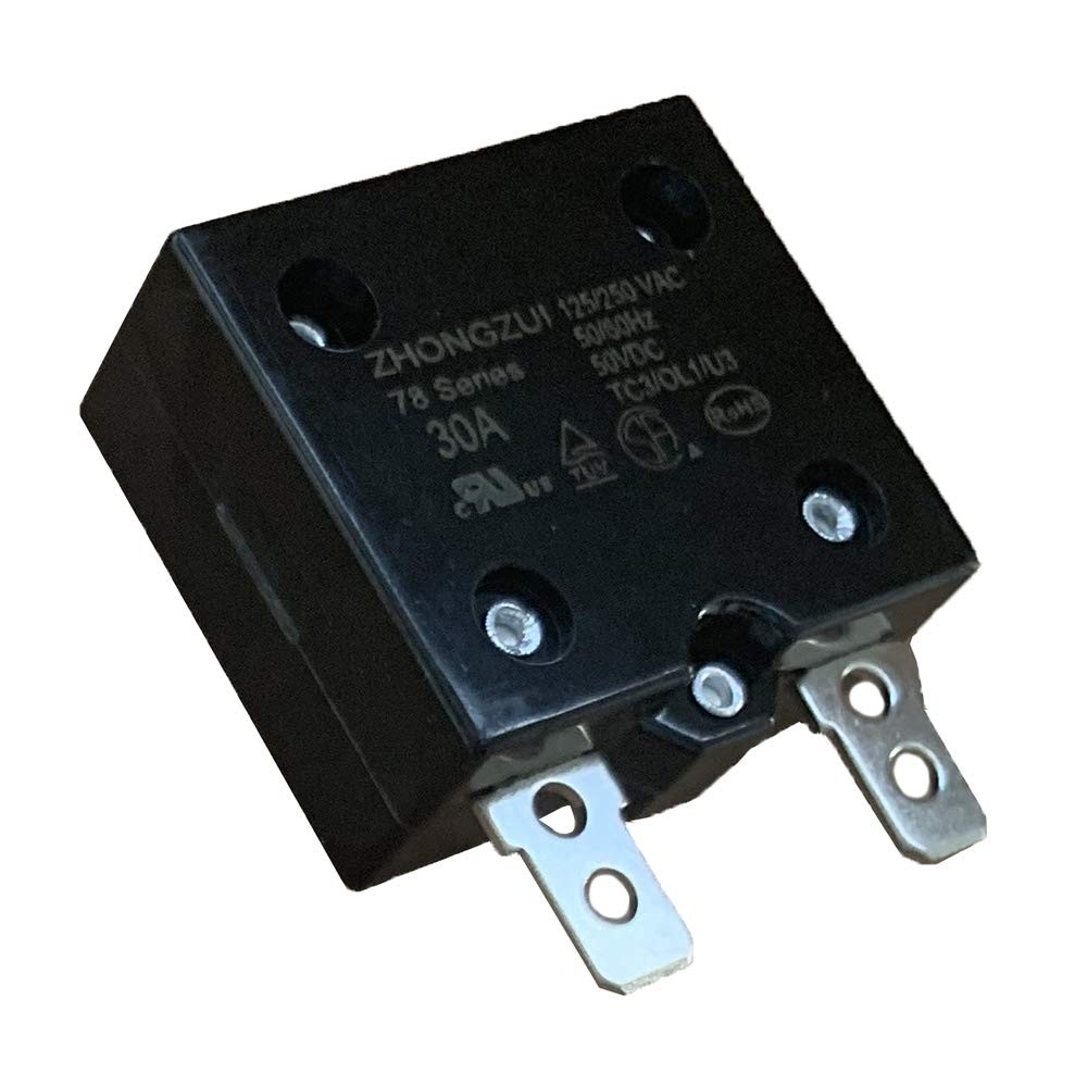 30A 125/250VAC 50/60Hz 50VDC Automatic Reset Relay Fuse, Therma Switch Circuit B
