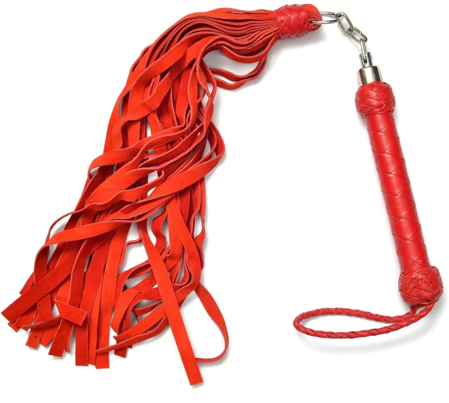 Cowhide Leather Flogger | Durable Design with 25 Thick Red Tails