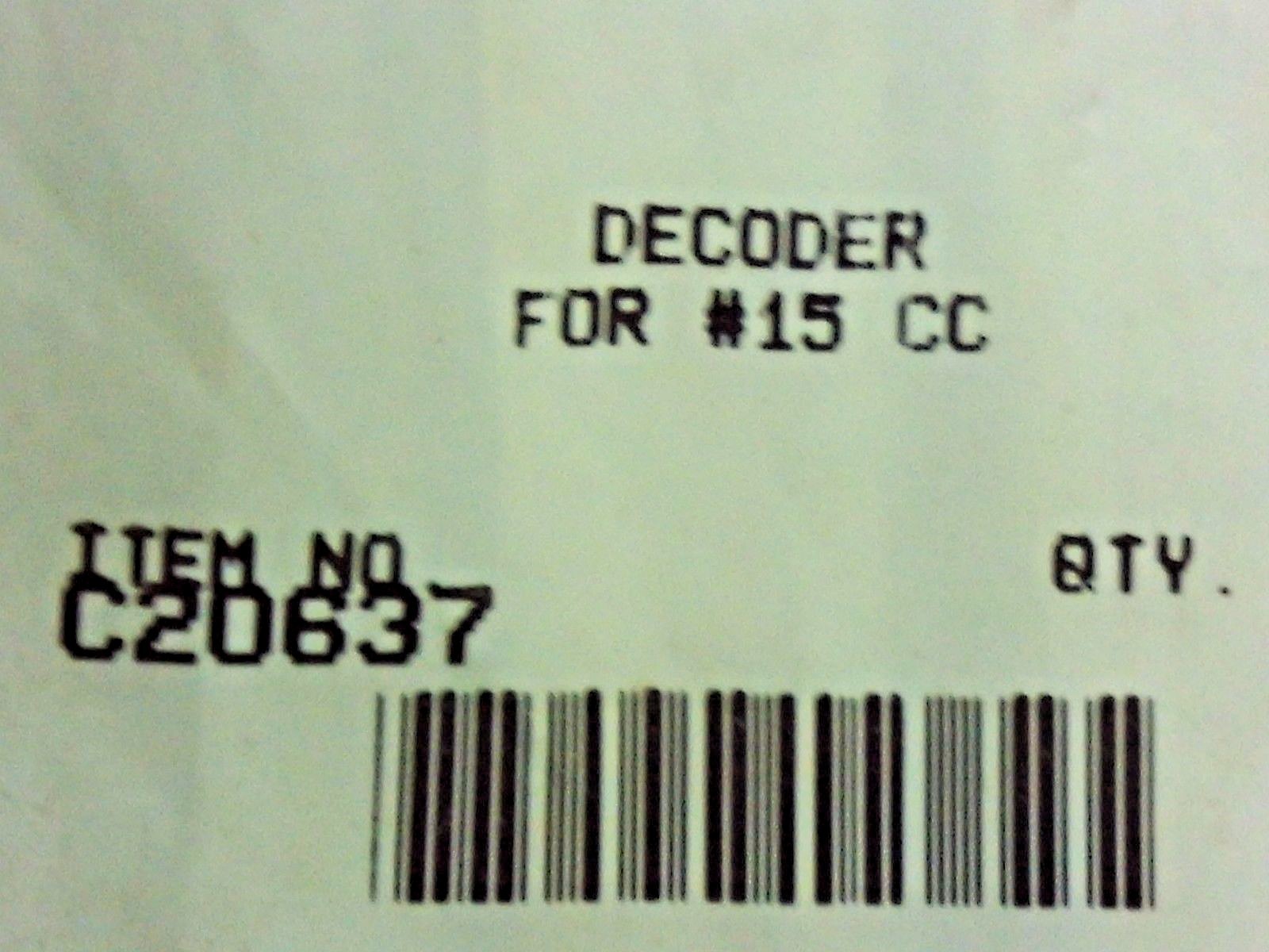 Key Decoder #20637 KK-1, KK-3 for use w/ #15 CODE Cutter (DR)
