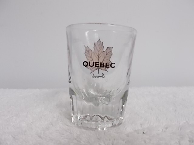 Quebec Canada Colorful Maple Leaf Clear Shot Glass Barware