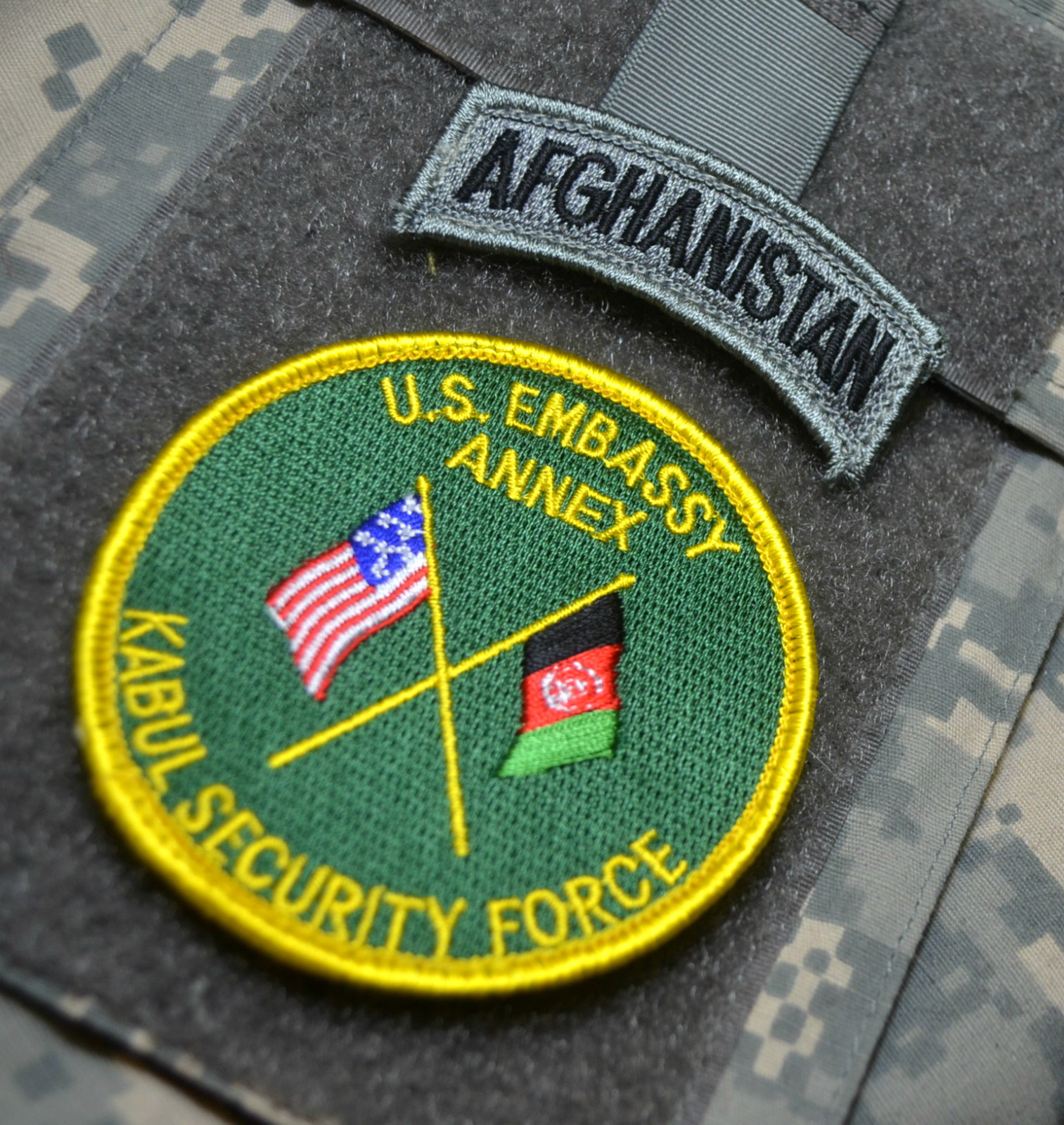 KABUL US EMBASSY SECURITY FORCE PRIVATE CONTRACTOR PMC INSIGNIA+ AFGHANISTAN TAB