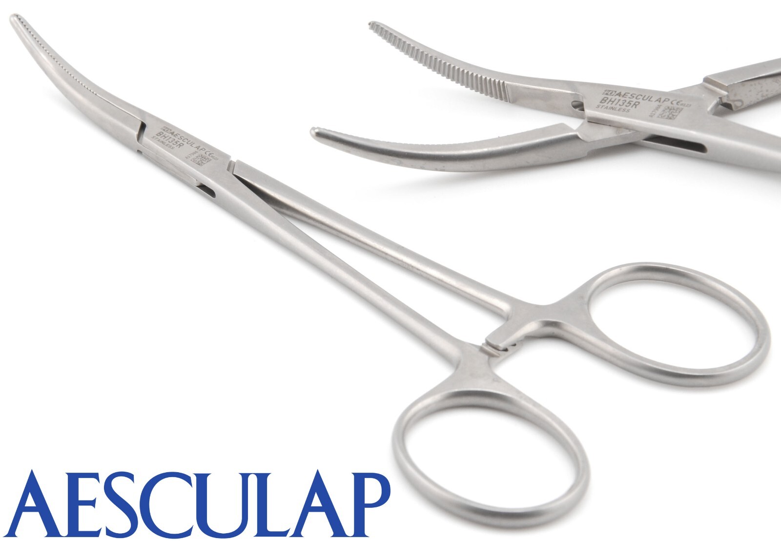 AESCULAP BH135R Hemostatic Crile Curved CVD Clamps Forceps Serrated Jaw Tip 5.5"