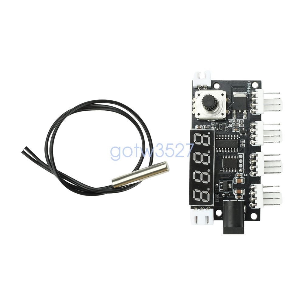 DC5-24V 5A Digital PWM Speed Motor Controller Temperature Control+10K NTC Sensor