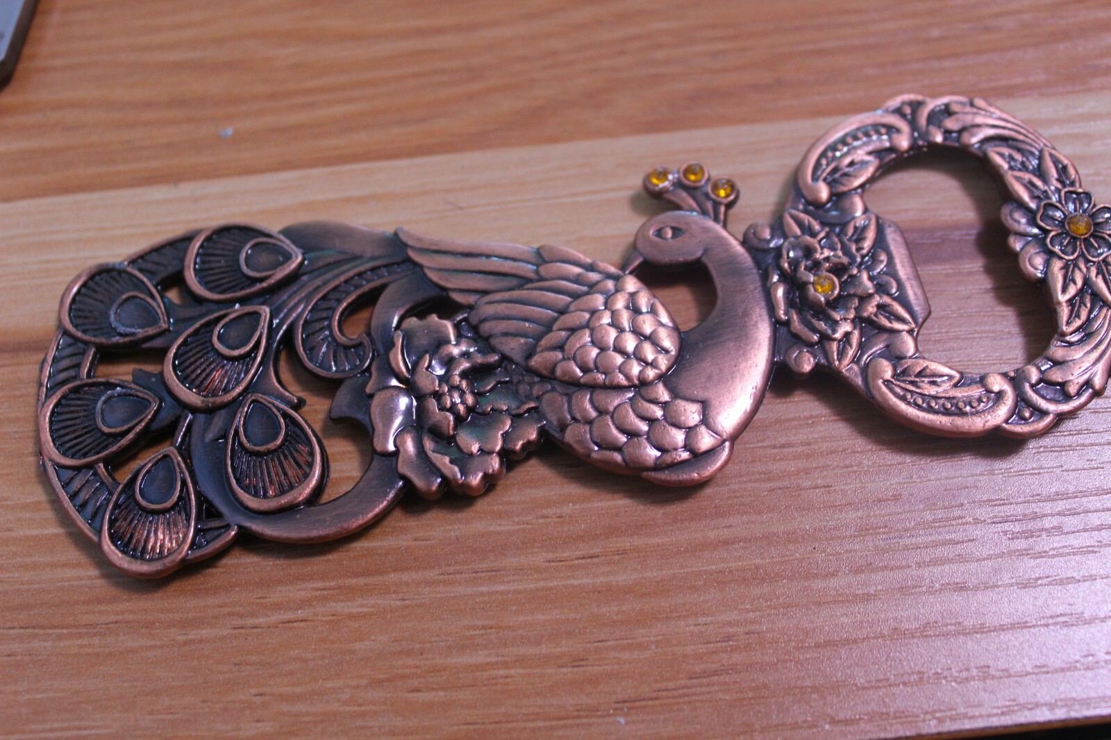 Beer Bottle Opener Peacock Flowers Russia Souvenir Collectible
