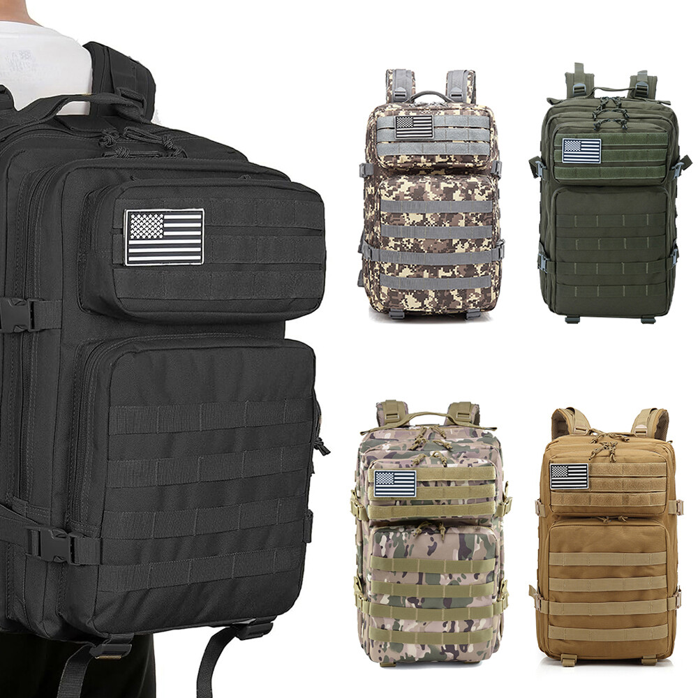45L Outdoor Tactical Bag Oxford MOLLE Waterproof Bag for Camping Hiking Traving