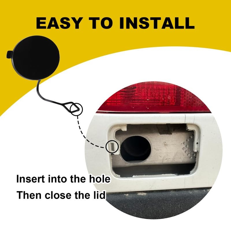Car Front Bumper Tow Hook Cover Compatible with VW Unpainted left Driver Side