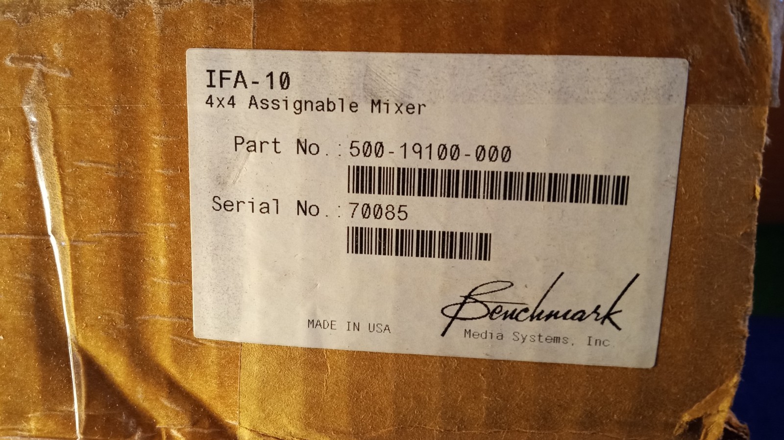 Benchmark Media IFA-10 Audio Distribution Amplifier/4 x 4 Assignable Mixer~NEW
