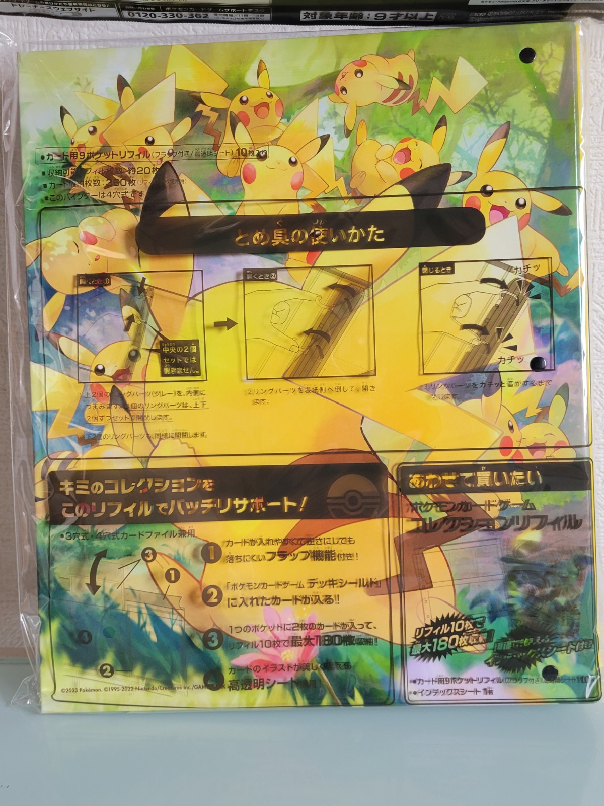Pokemon Card Game Collection File Pikachu 10 Pocket Binder Japan New