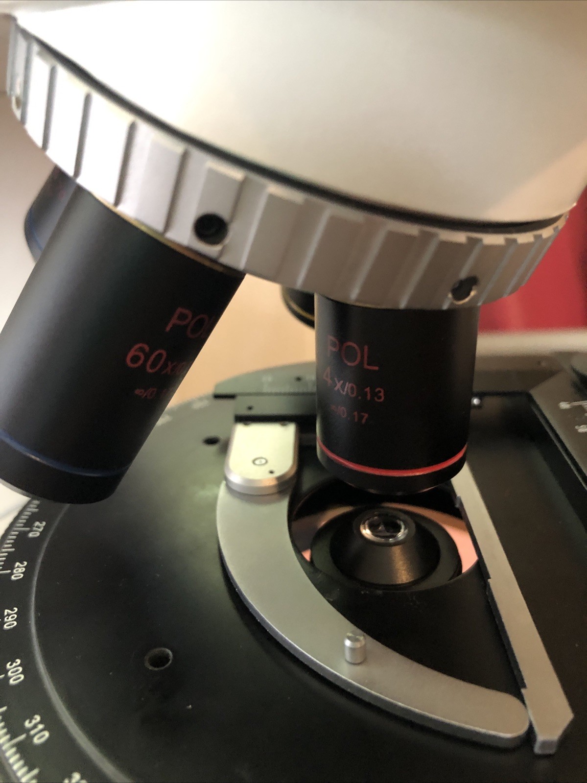 Simtrum Polarizing Microscope 203i Trinocular Camera/Bertrand/4-10-40-60 Extras!