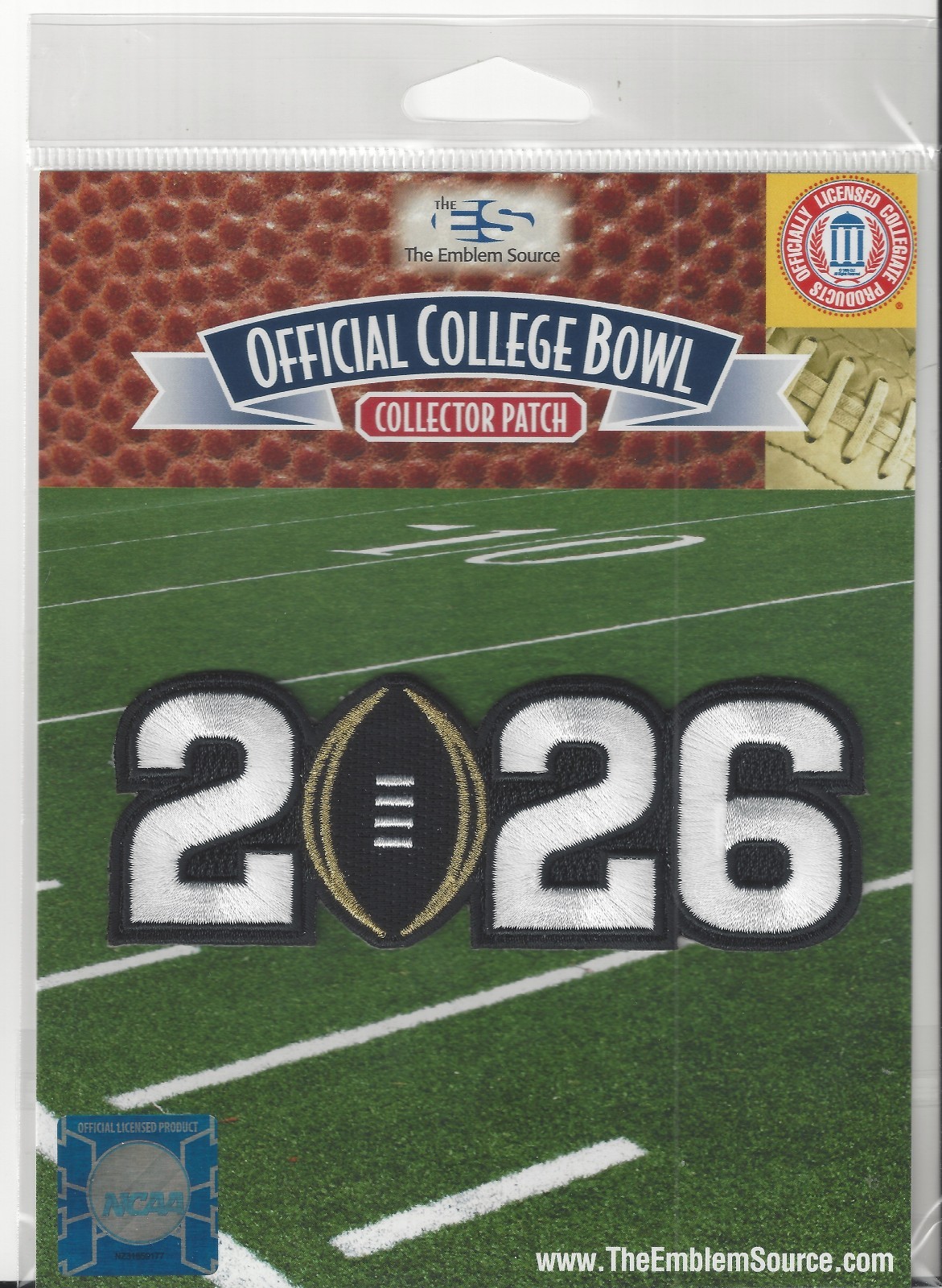 2026 CFP College National Championship Patch Indiana Miami Official Pkg Football