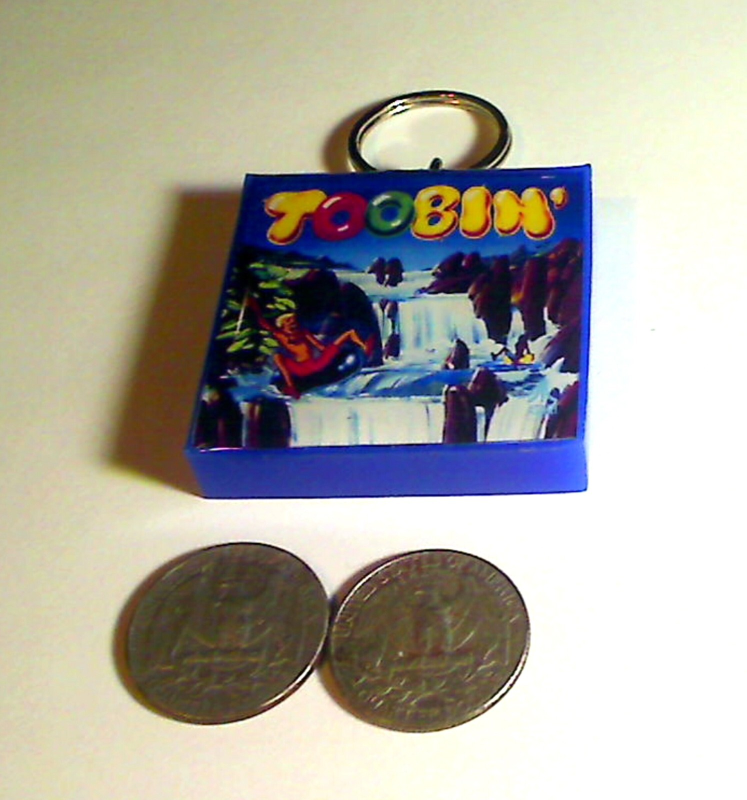 Toobin Arcade Marquee Coin Door accessory Keychain