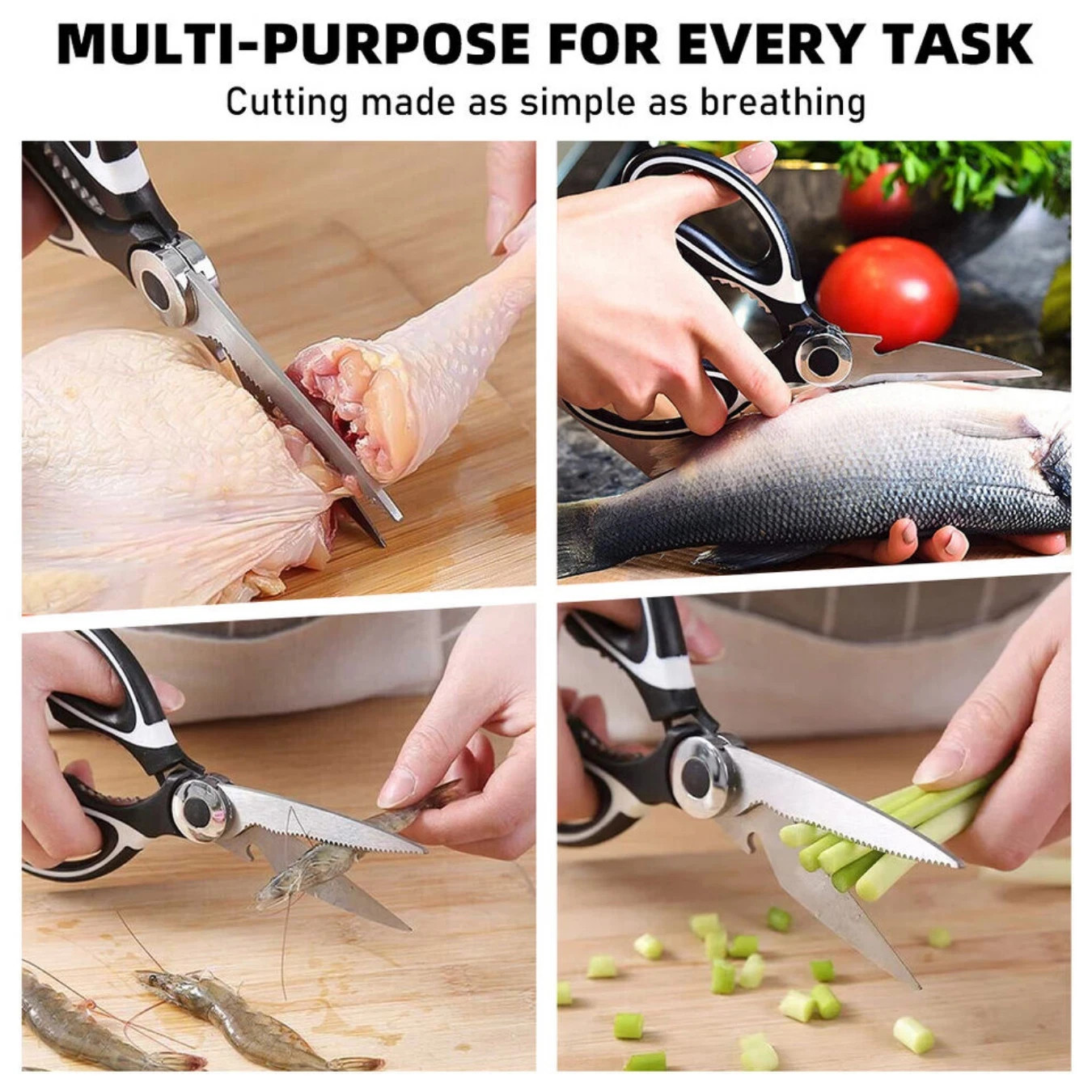 Heavy Duty Kitchen Shears Scissors Stainless Steel Multipurpose Ultra Sharp New