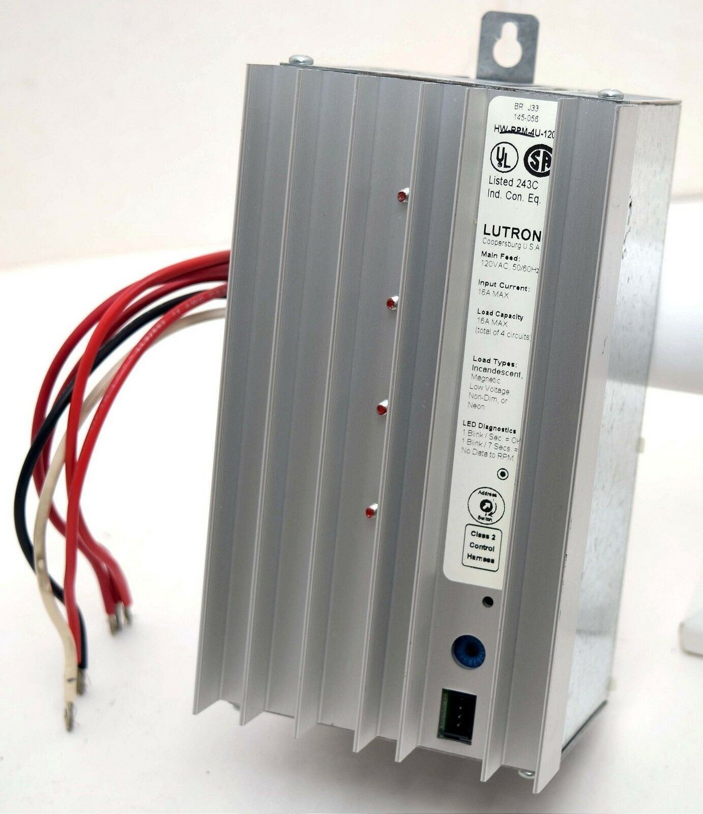 Lutron HW-RPM-4U-120 HomeWorks Dimming Remote Power Module 120V Lighting Control