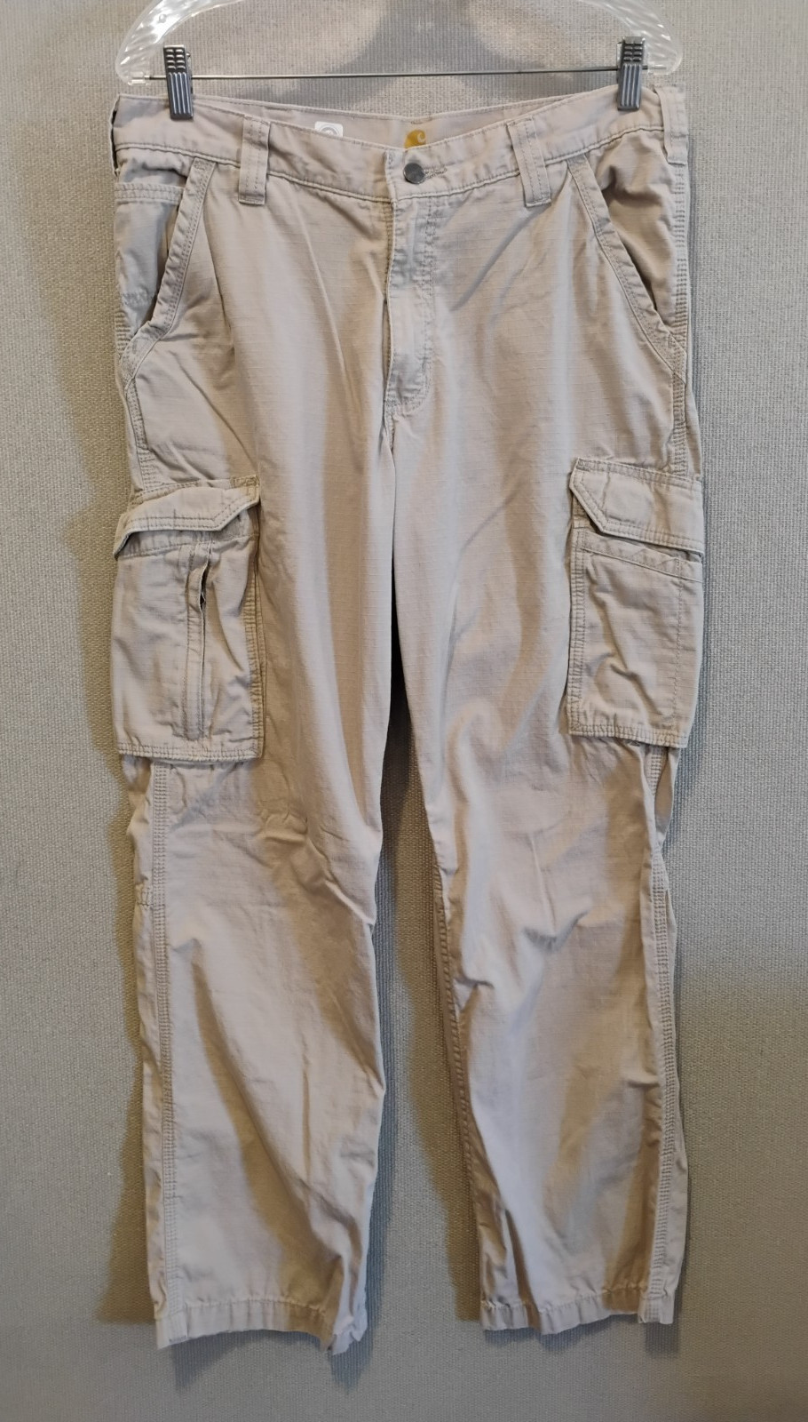 Carhartt Force Relaxed Fit Cargo Pants Tan Ripstop Mens 34x32 101148 232