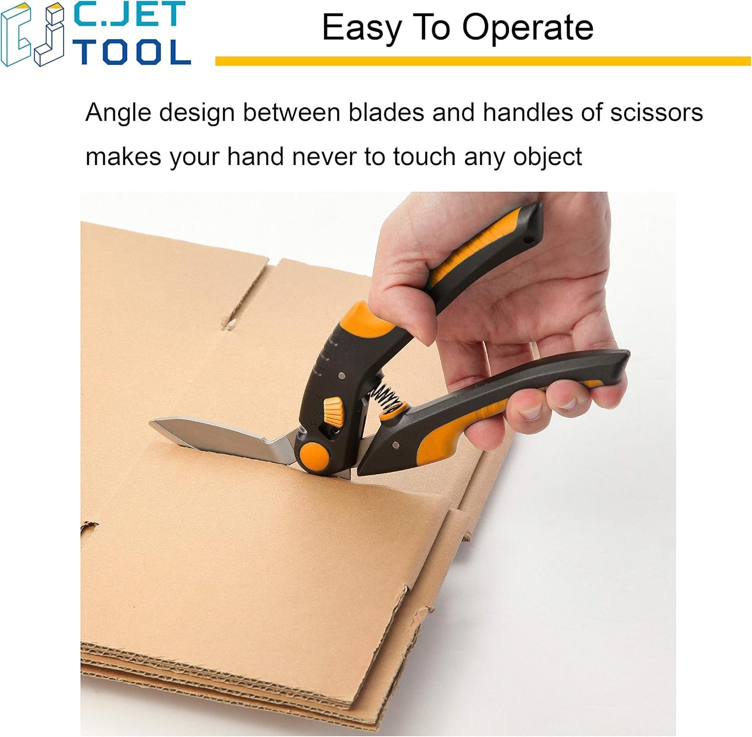 10" Heavy Duty Professional Scissors - Ergonomic Multi-Purpose Tool in Orange