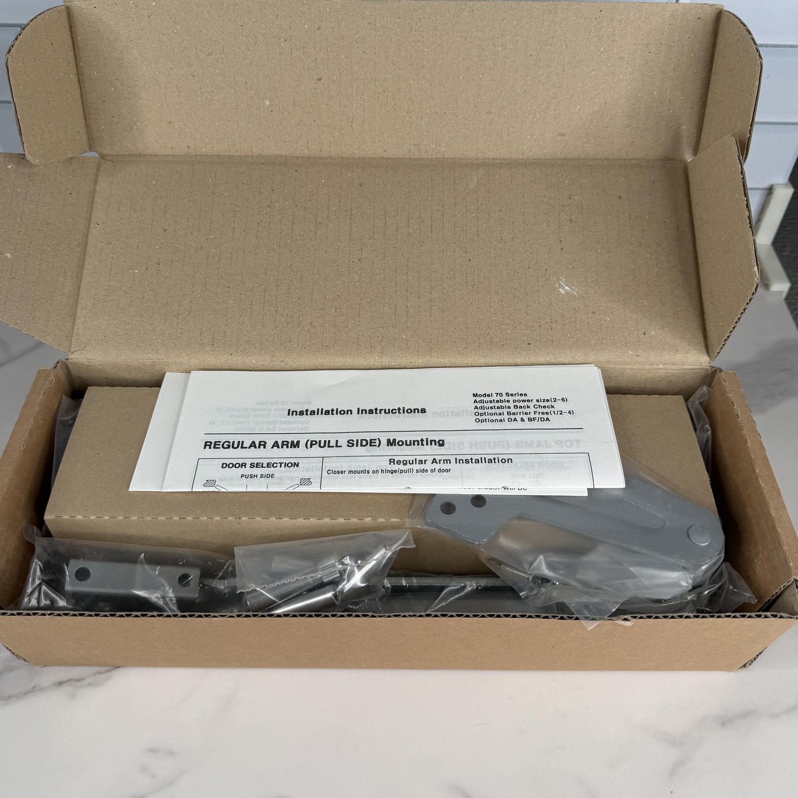 Doormerica DC70AL Door Closer Standard Arm Silver Aluminum Self Closing New