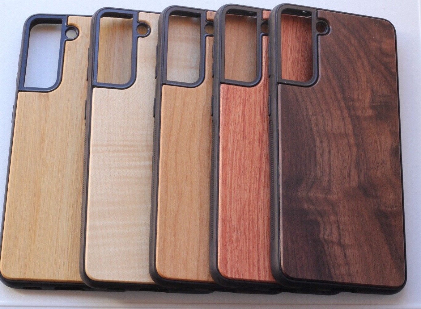 Real Wood Shockproof Case for Samsung S21+ PLUS,Bamboo,Maple,Walnut,RoseWood etc