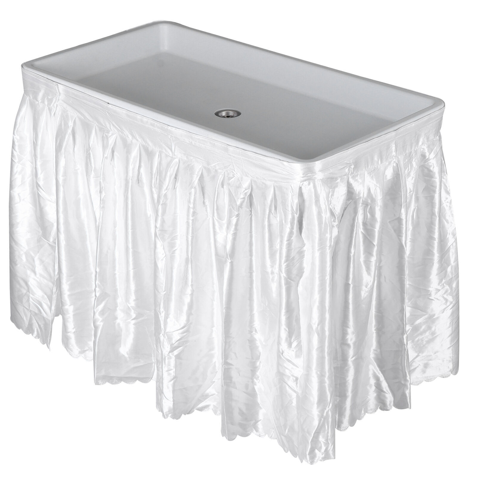 Party Ice Table W/ Cooler Matching Skirt For Elegant Refreshment Display HDPE