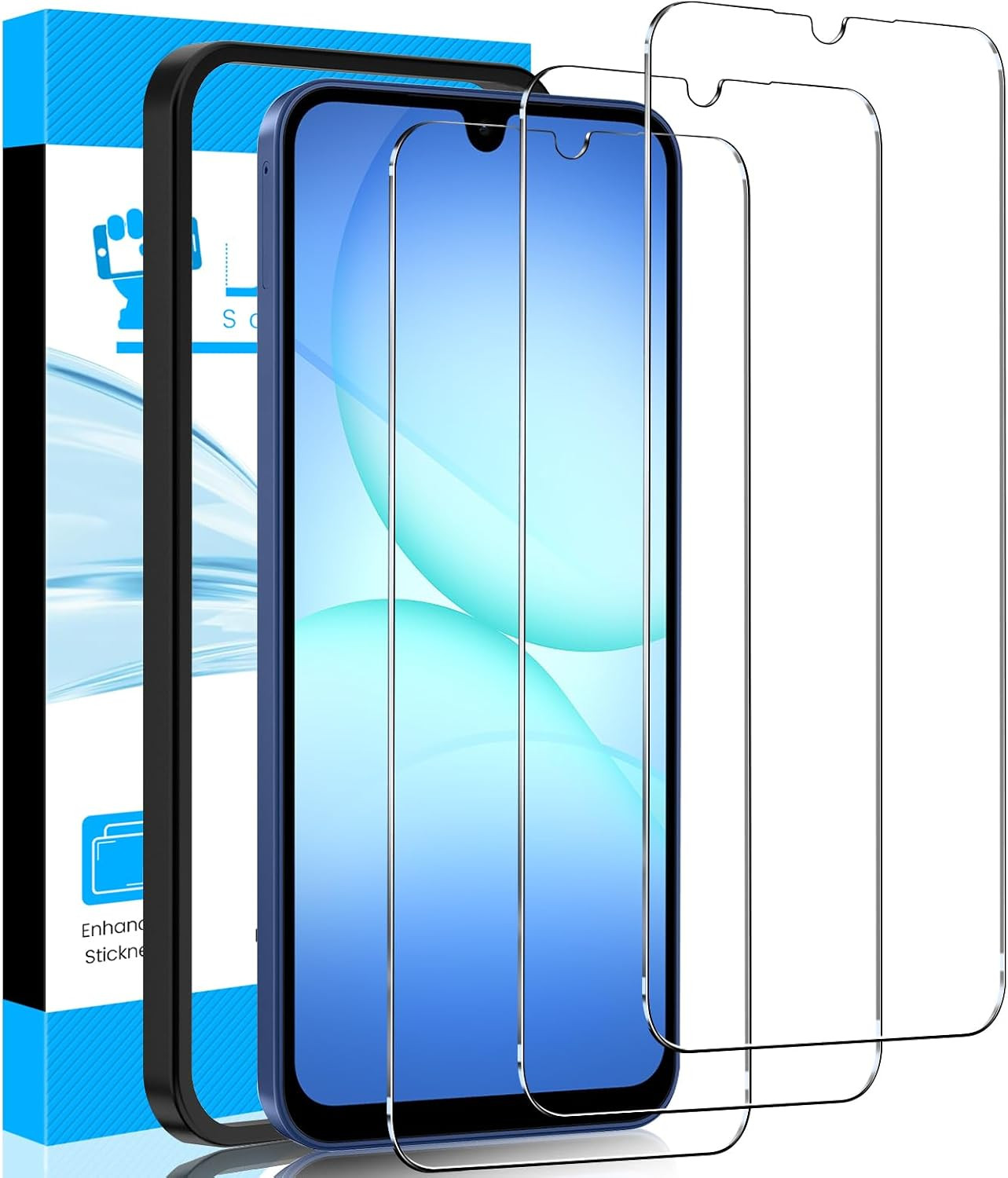 3 Pack for Samsung Galaxy A17 5G Screen Protector Tempered Glass with Easy Insta