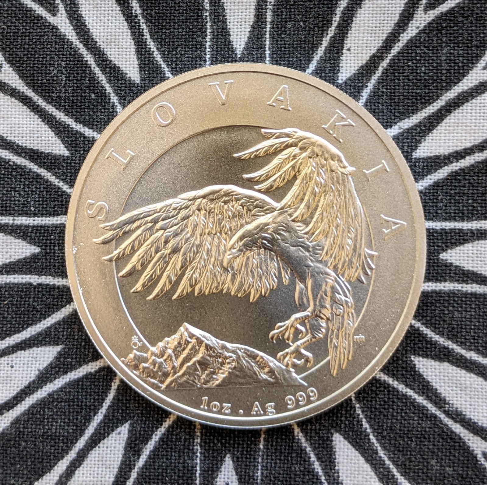 2024 Niue Slovakia Slovak Eagle 1oz .999 Silver Coin.