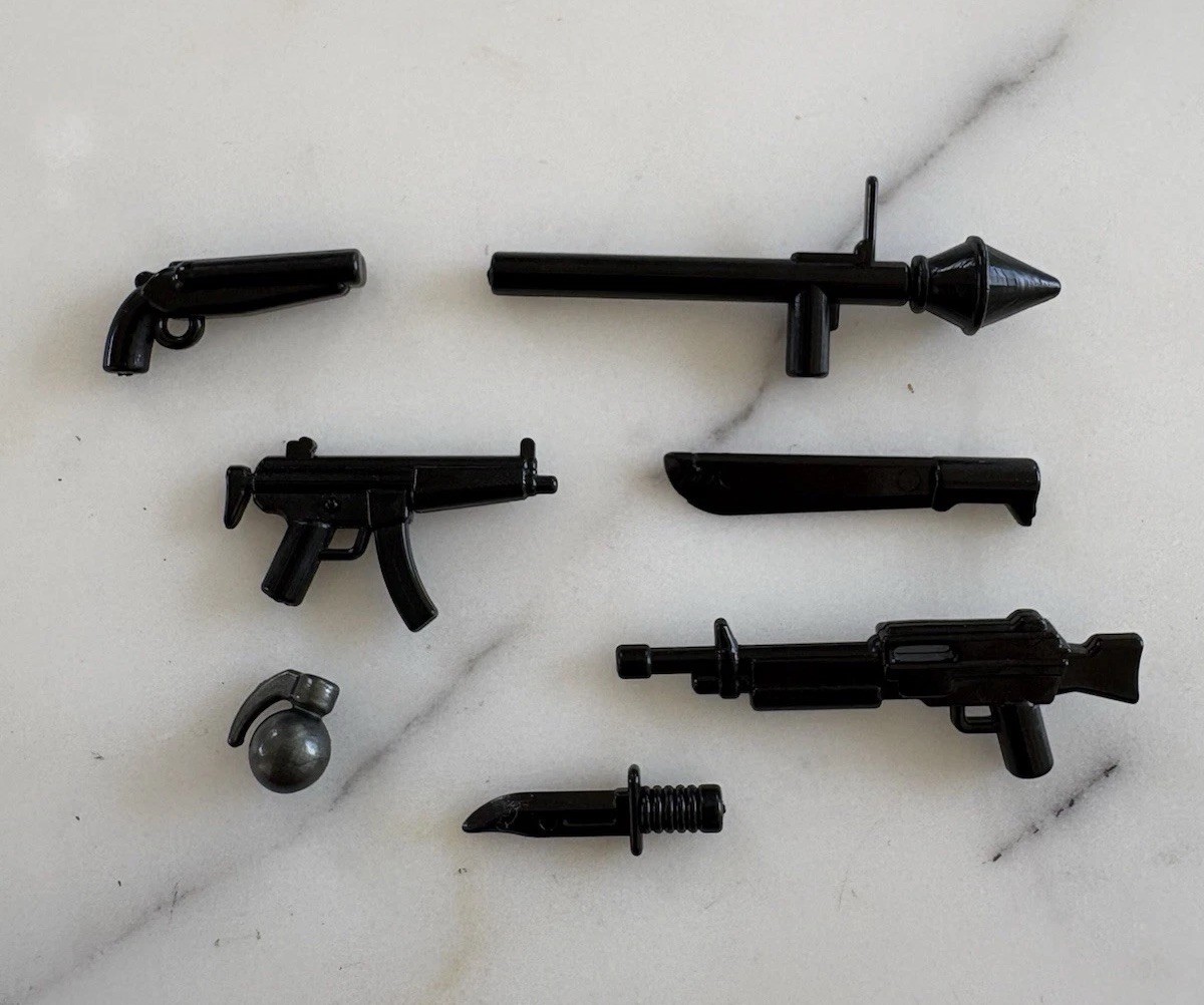 LEGO custom weapons lot bricktactical, brick forge, brick arms Rifles, Grenade