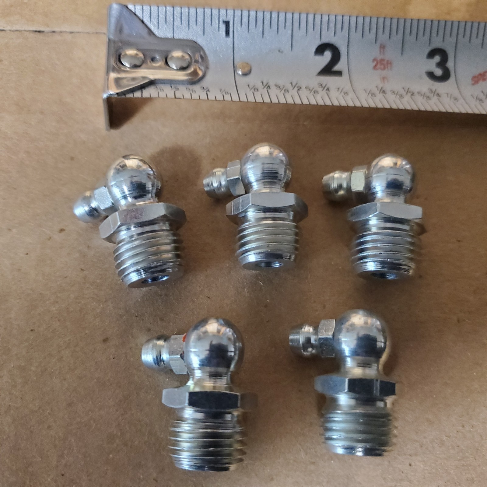 Grease Zerk 90° Fitting 1/4-18 5 Count