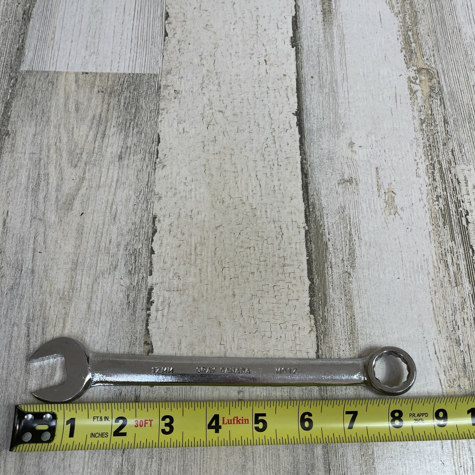 Gray Canada 17MM Combination Open and 12 Pt Box End Wrench MO17