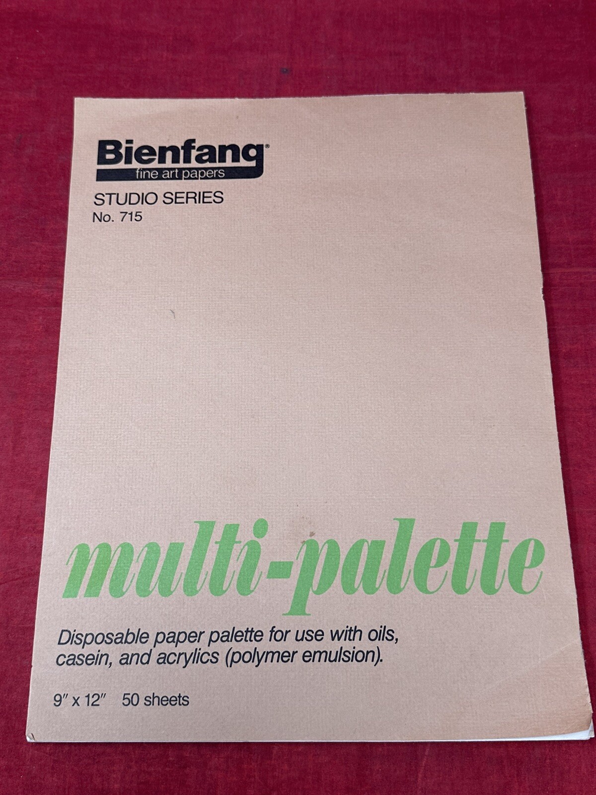 BIENFANG Fine Art Paper Studio Series No 715 Multi-Palette 50 Sheets 9”x12” NEW