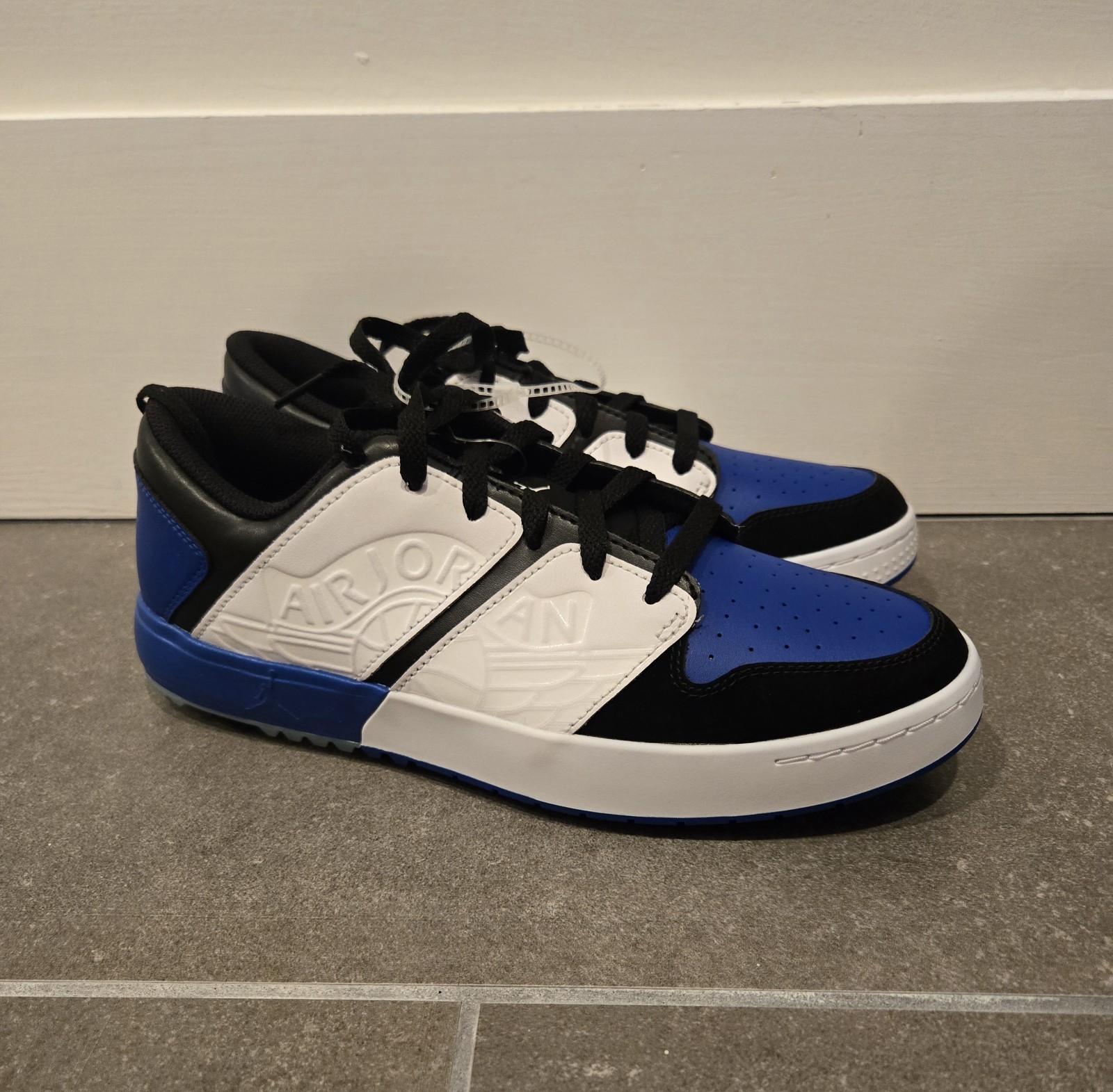 Mens Nike Air Jordan NU Retro 1 G Golf Shoes White Black Blue Size 9 FZ4153-004
