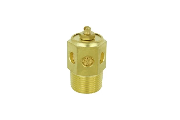 Milton® Speed Control Exhaust Muffler, 3/4” MNPT - 40 Micron Sintered Bronze